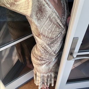 NWT Long Sleeve Crocodile Print Dress